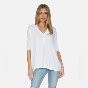 Michael Lauren AMOS OVERSIZED V-NECK HENLEY xs